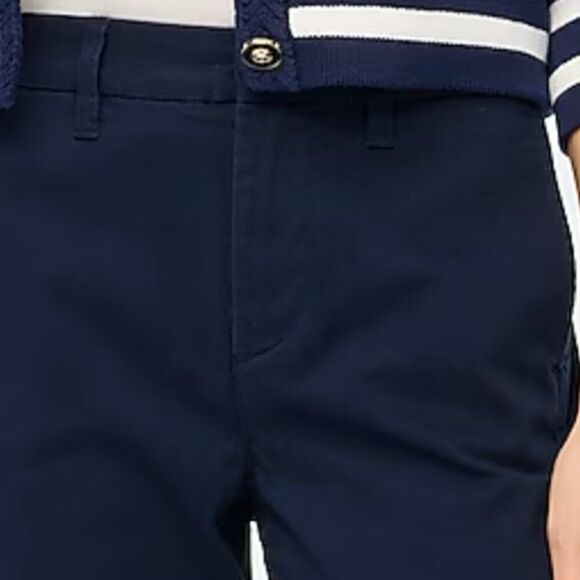 J. Crew Factory High-rise girlfriend chino pant Navy blue EUC size 0 - Picture 4 of 13